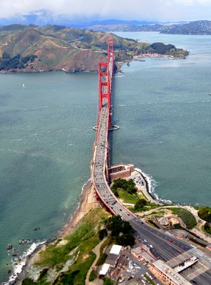 Golden Gate Bridge, Fort Point National Historic Site, Golden Gate Bridge Vista Point South, Golden Gate Postcard Viewpoint,