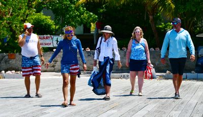 Leaving Albury's Sail Shop, Man o War Cay, Bahamas 1693