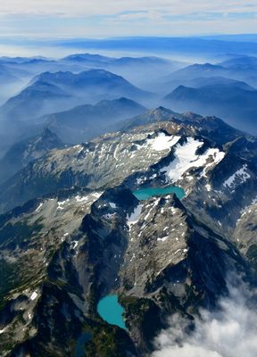 Jade Lake, Dip Top Gap, Dip Top Peak, Lynch Peak, Pea Soup Lake, Lynch Glacier, Mount Daniel, Cathedral Rock, Cascade Mountains,