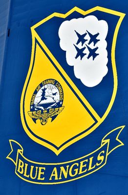 BLUE ANGELS Logo on Fat Abert Airlines, Seafair 2025, Boeing Field, Seattle, Washington 257  