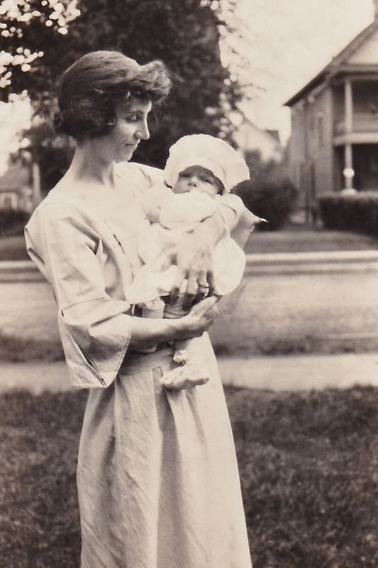 68) Grandma Gunborg and baby Raymond.
