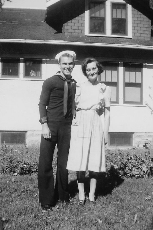 119) At home on leave with Grandma Gunborg.