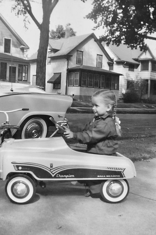 248) Susie and her new peddle car.