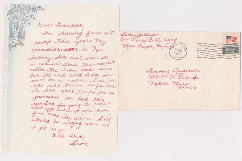 343) Lenore's letter from camp.
