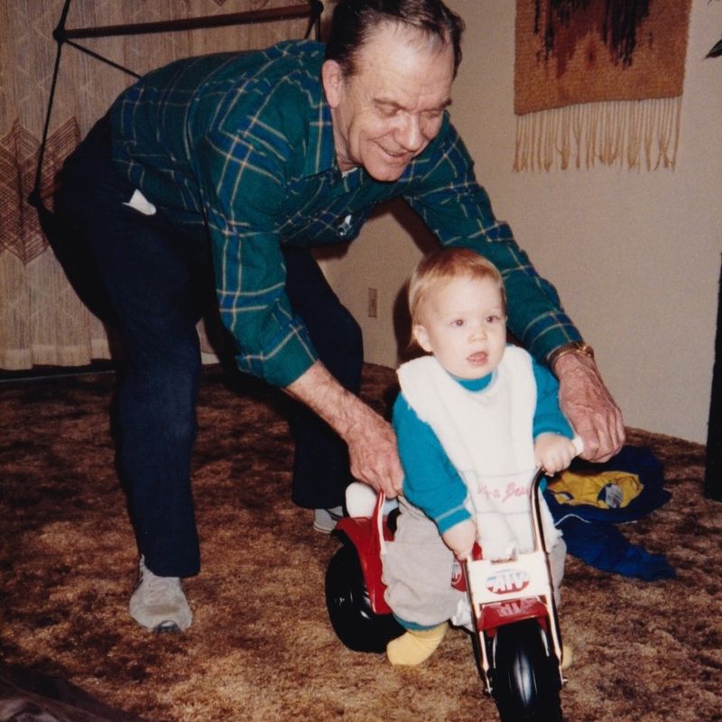 385) Grandpa Wayne at James first birthday party?