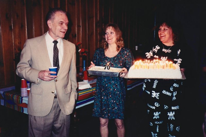 408) Ray's 70th Birthday party at Bethlehem Covenant church with family.