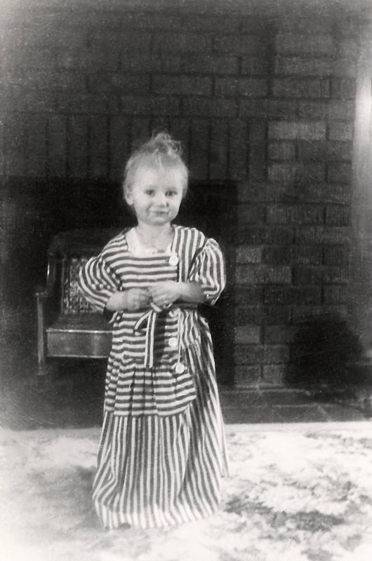 223) Mary in her big sisters dress