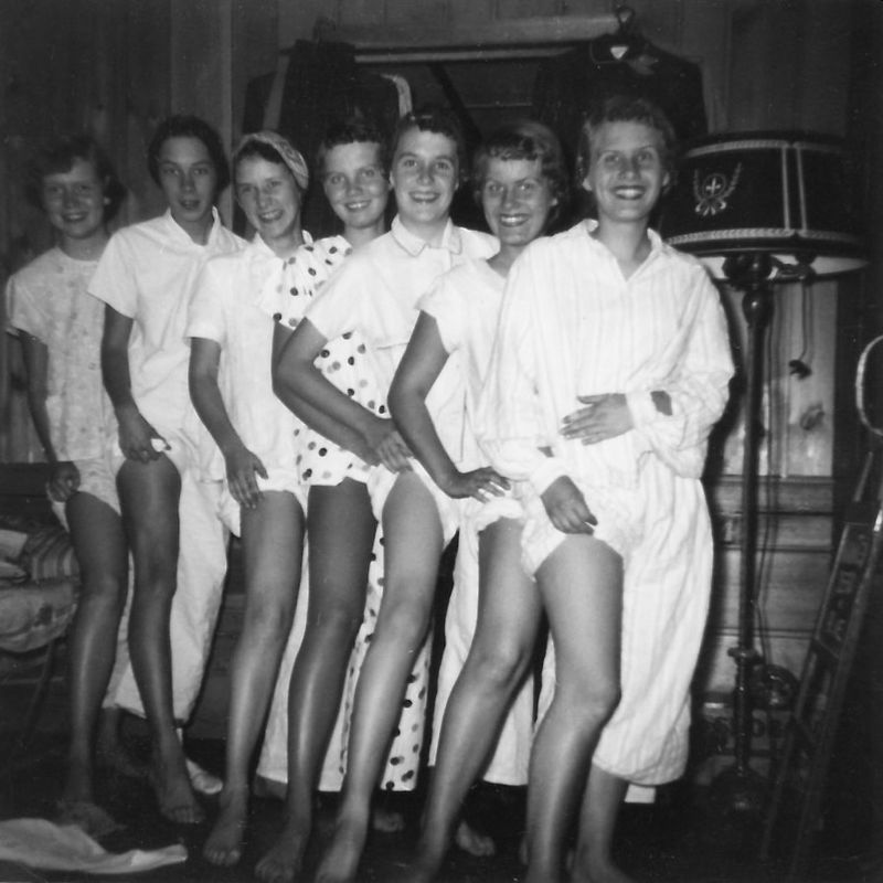 248) Showing off there legs Thelma and Emily in front.