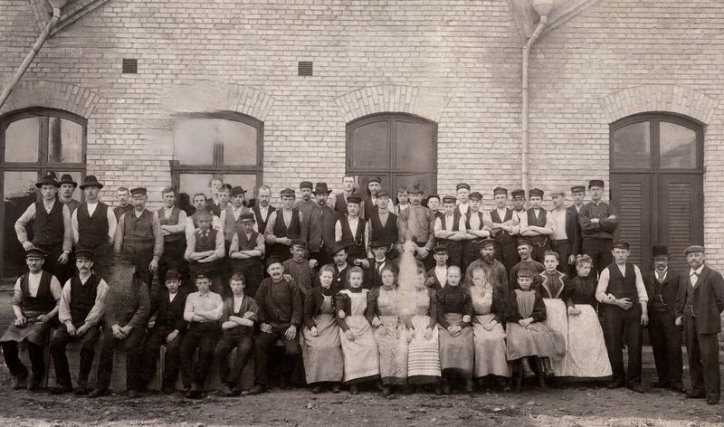 161) Emily - center front with white bib front dress.