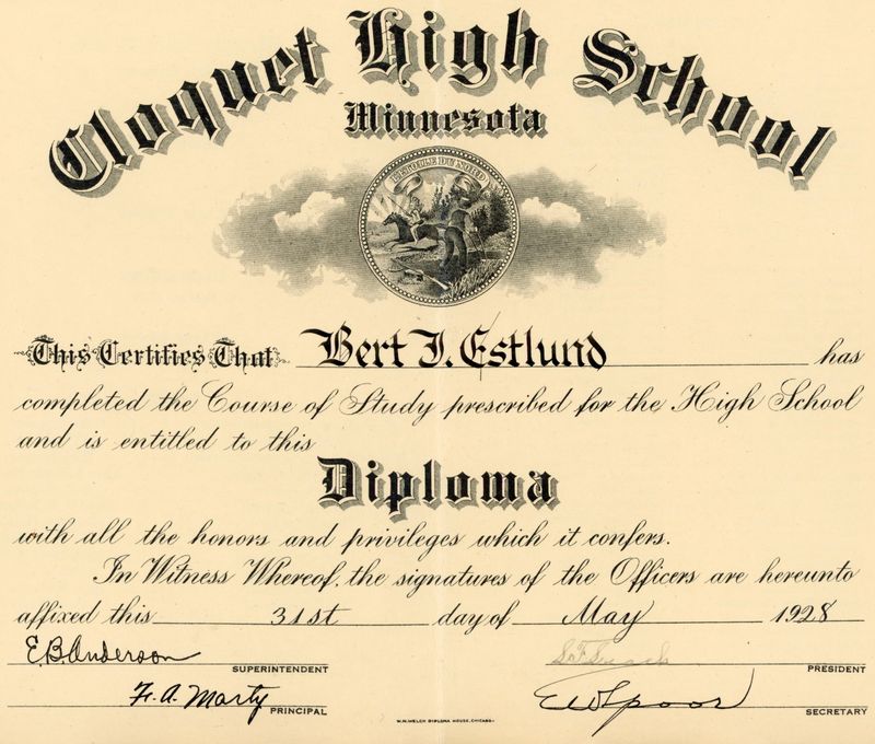 200) Bert's High School diploma