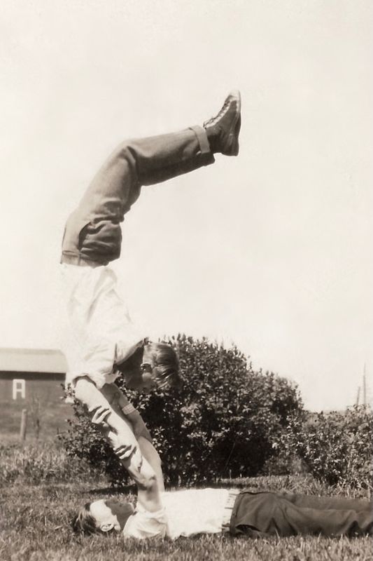 202) Bert in handstand /Roy holding?