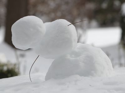 07 The Gravity-Defying Leaning Snowman