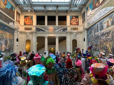 Detroit Institute of Arts Diego Rivera Court Full of Clowns
