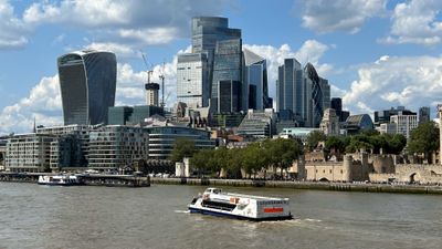 City skyline along the River Thames