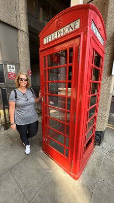 The very popular and famous red telephone box