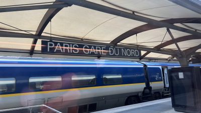 Entering Paris Gare du Nord Railway Station