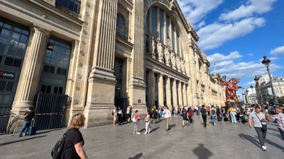 Entering the Paris Gare du Nord Railway Station
