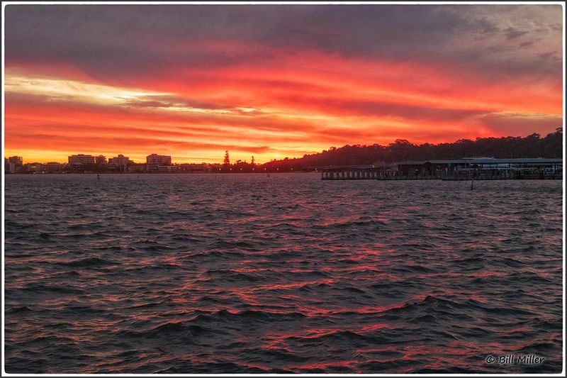 Sunset over the Swan