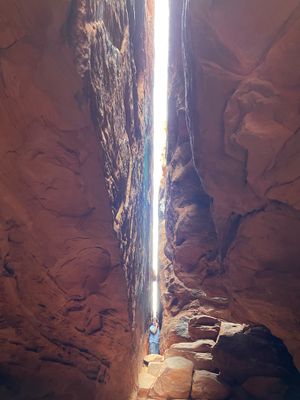 Inside the slot canyon