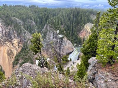 Grand Canyon of the Yellowstone. Waterfalls.