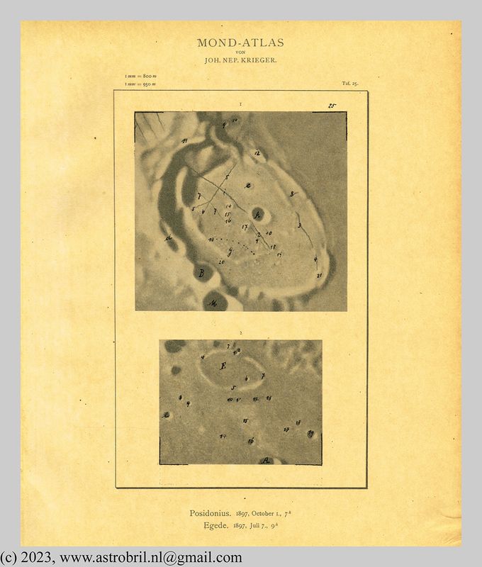 Tafel 25 - Posidonius, Egede (with overlay)