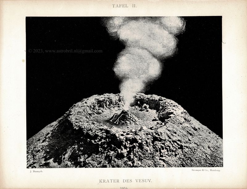 Tafel II - Krater des Vesuv (1864)
