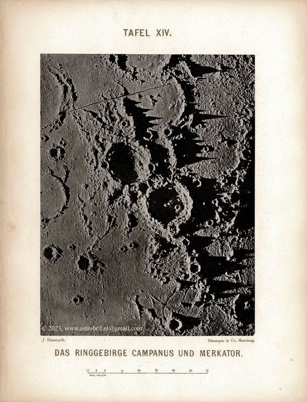 Tafel XIV - Das Ringgebirge Campanus und Merkator