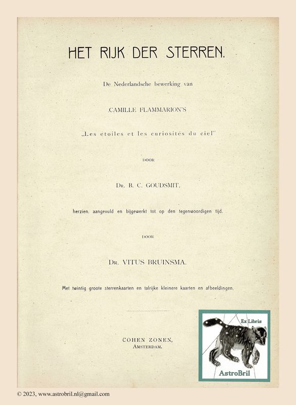 Het Rijk der Sterren - title page