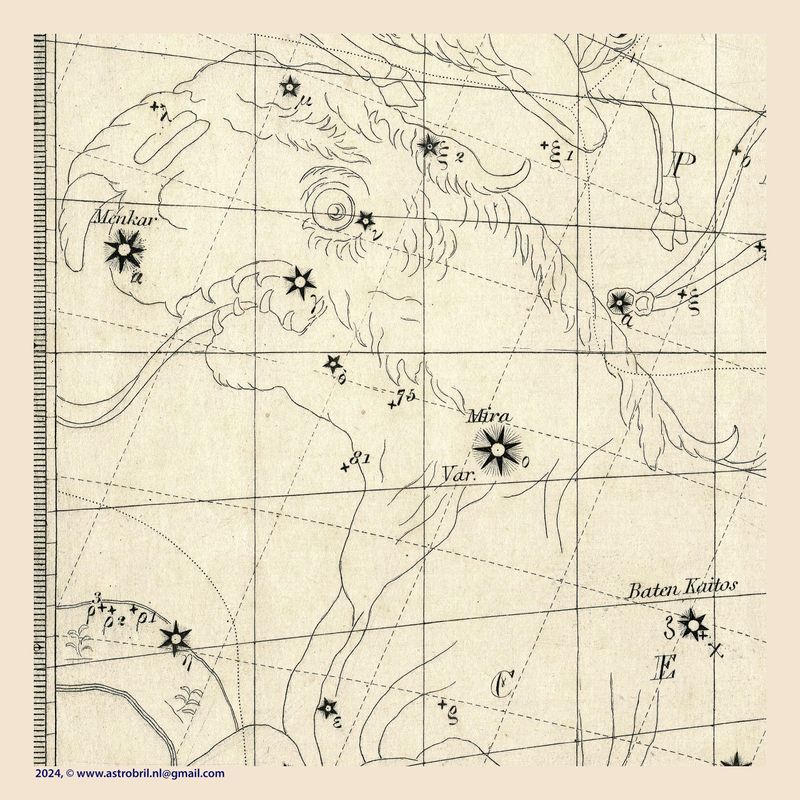 Map 1 - Mira, omicron Ceti (variable star)