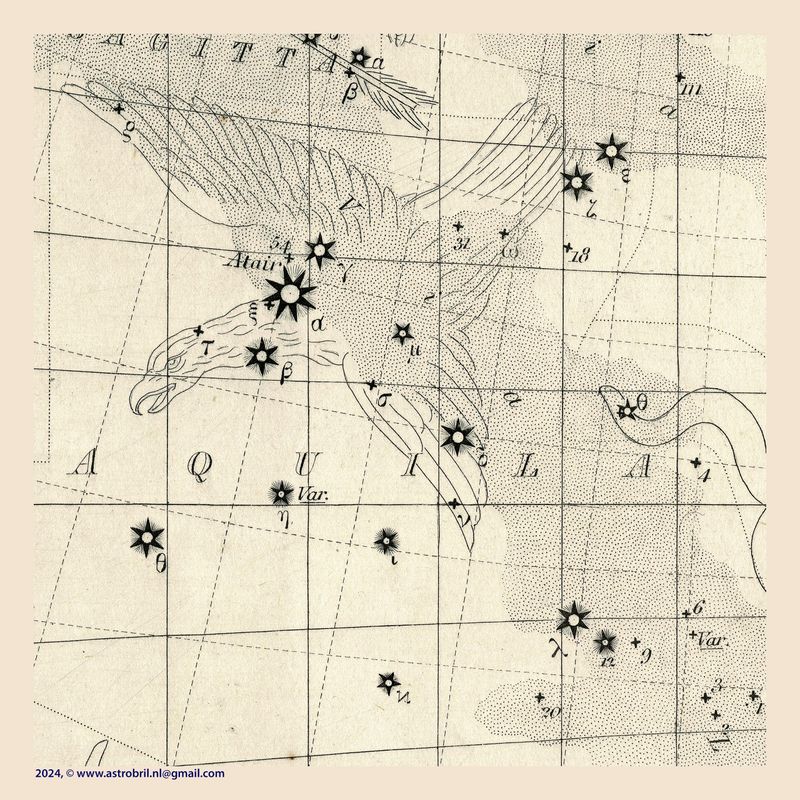Map 4 - eta Aquilae and R Scuti (variable stars)