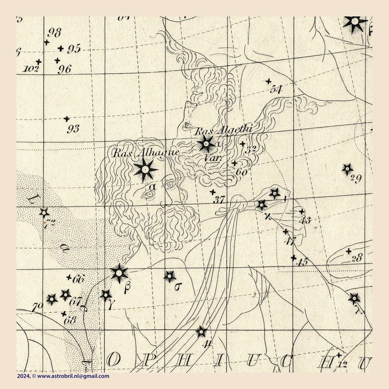 Map 4 - Ras Algethi, alpha Herculis (variable star)