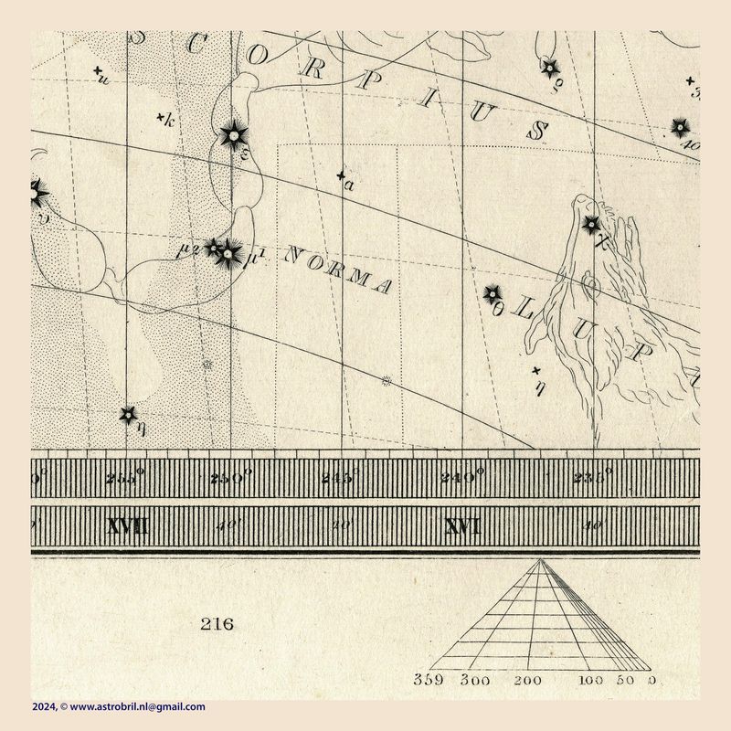 Map 4 - NGC 6124 en NGC 6231 (star clusters)