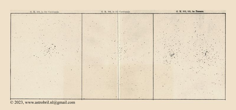 Blatt 17 - NGC 457, NGC 663, h & chi Persei