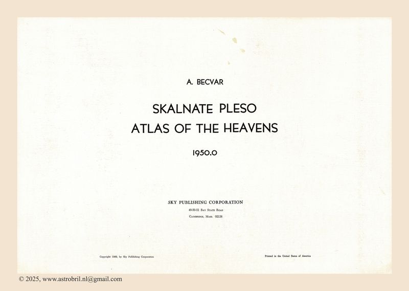 Atlas Coeli - Field edition - Titlepage