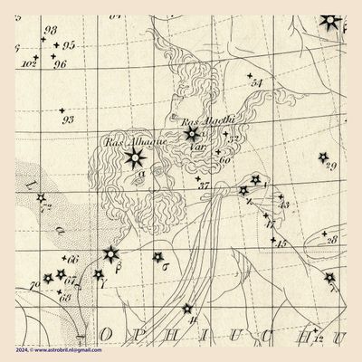 Map 4 - Ras Algethi, alpha Herculis (variable star)