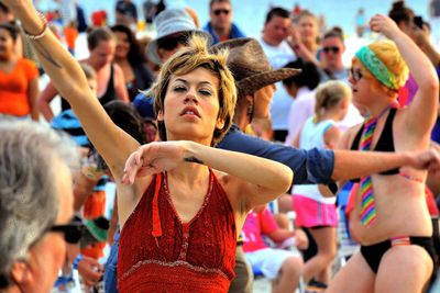 Siesta Key Beach Drum Circle and Hoop Dancers