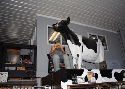One of many displays at the farm