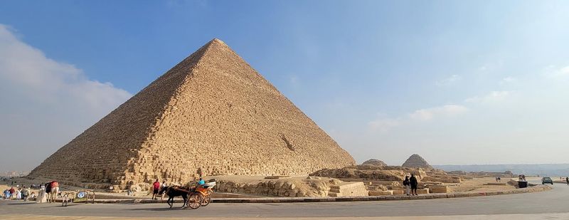 Menkaure Pyramid with 2 of the Queens Pyramids visible