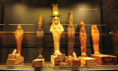 Mummy Statues - The Egyptian Wing - The Louvre