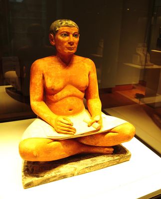 Statue of an Egyptian Scribe - The Egyptian Wing - The Louvre