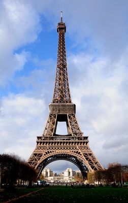 Eiffel Tower as seen from the Champ de Mars