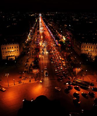 View of Champs-lyses Looking East toward the Louvre