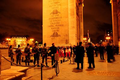 Ceremony at the Arc de Triomphe