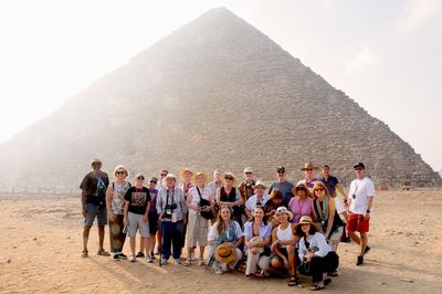 Group Photo at the Great Pyramid of Giza