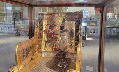King Tut's Treasures - The Golden Throne (Inside Back View)