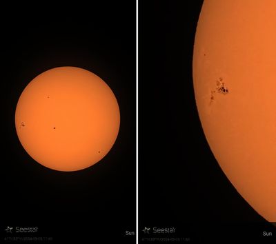 SUN and western Sunspot Close-up