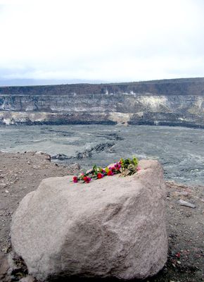 Halemaumau Crater - Lei Offering