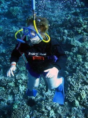 Michelle Diving at Molokini