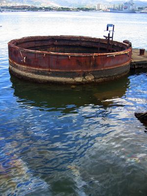 Above Water Remains of the U.S.S. Arizona