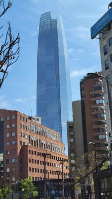 View from outside the hotel in Santiago
